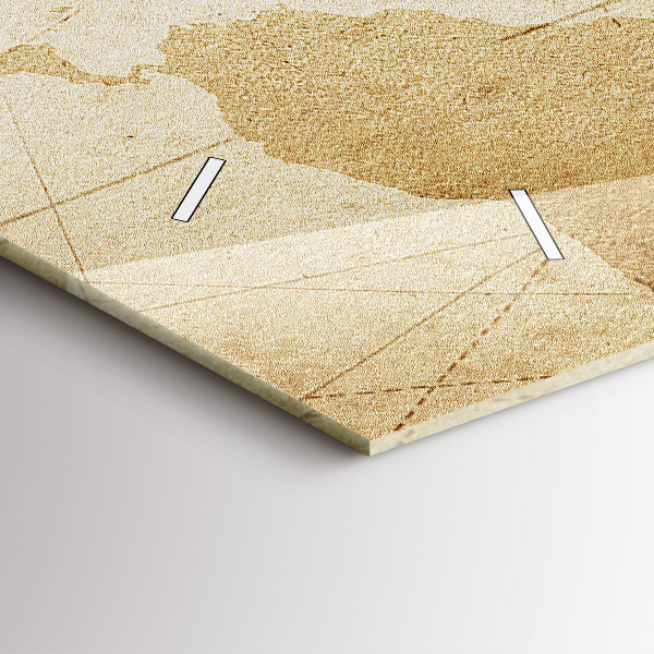 Orologio rettangolare Mappa del mondo d'epoca