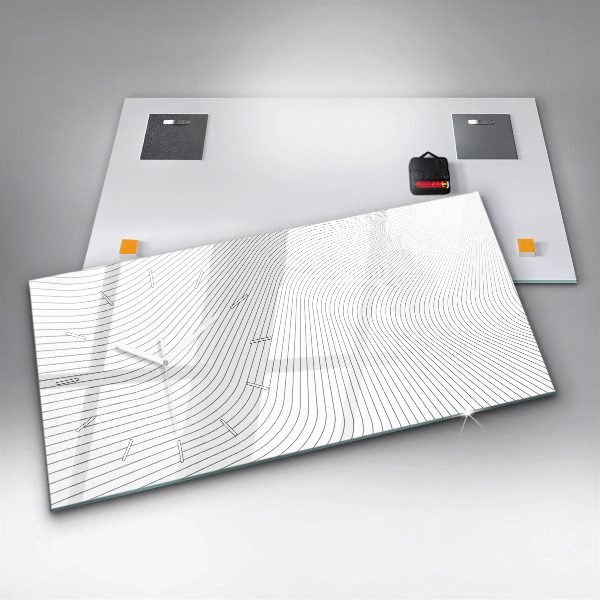 Orologio rettangolare Linee di astrazione