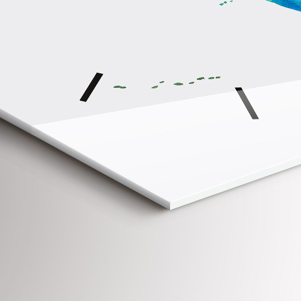 Orologio rettangolare Mappa del mondo ad acquerello