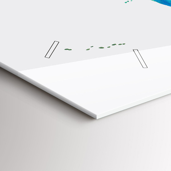 Orologio rettangolare Mappa del mondo ad acquerello