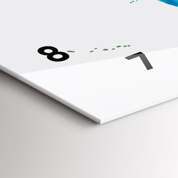 Orologio rettangolare Mappa del mondo ad acquerello