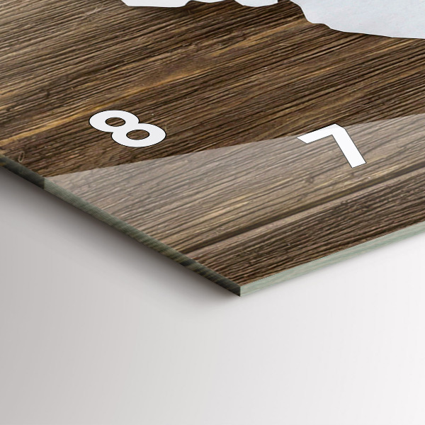 Orologio rettangolare Mappa del mondo su tavole