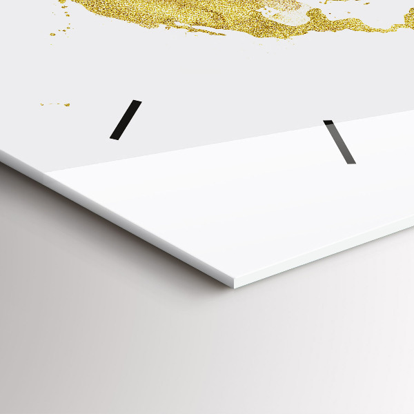 Orologio rettangolare Mappa dorata del mondo