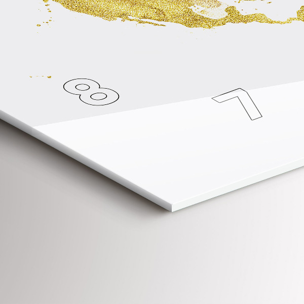 Orologio rettangolare Mappa dorata del mondo