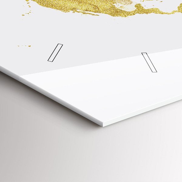 Orologio rettangolare Mappa dorata del mondo