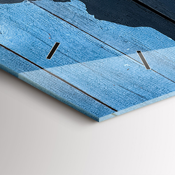 Orologio rettangolare Mappa del mondo del tabellone