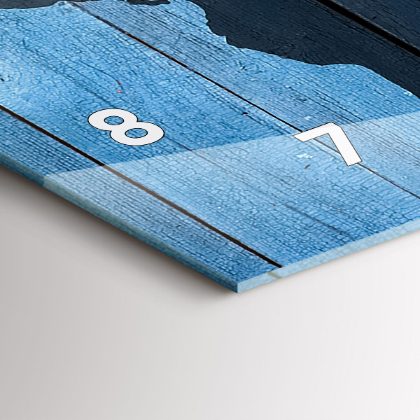 Orologio rettangolare Mappa del mondo del tabellone