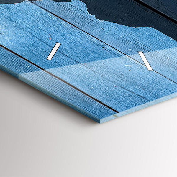 Orologio rettangolare Mappa del mondo del tabellone