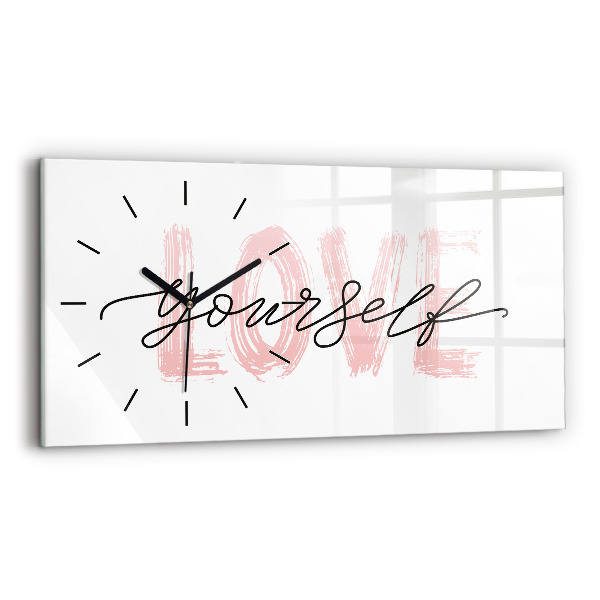 Orologio rettangolare Ama te stesso iscrizione