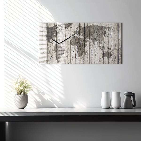 Orologio rettangolare Tavole della mappa del mondo