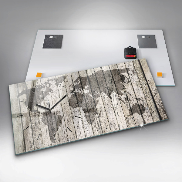 Orologio rettangolare Tavole della mappa del mondo