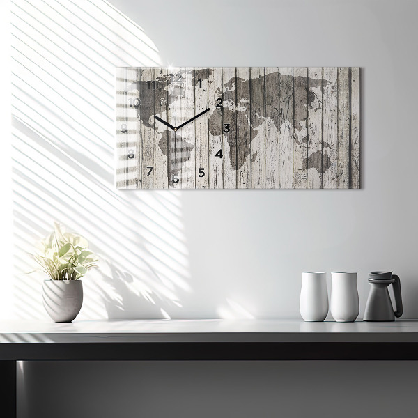 Orologio rettangolare Tavole della mappa del mondo