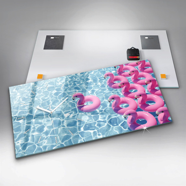 Orologio rettangolare Dente di leone fenicotteri