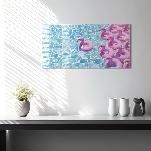 Orologio rettangolare Dente di leone fenicotteri