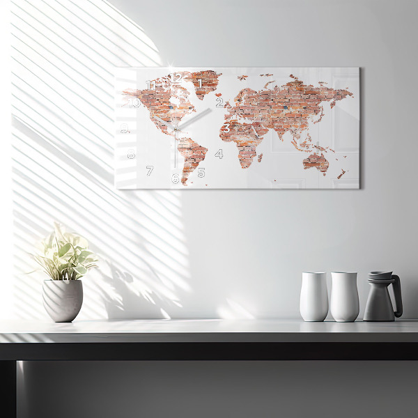 Orologio rettangolare Vecchia mappa in mattoni