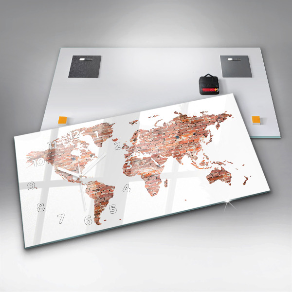 Orologio rettangolare Vecchia mappa in mattoni