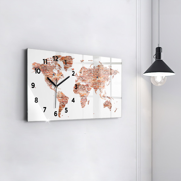 Orologio rettangolare Vecchia mappa in mattoni