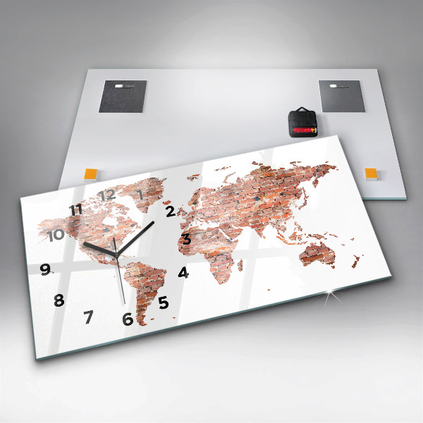 Orologio rettangolare Vecchia mappa in mattoni