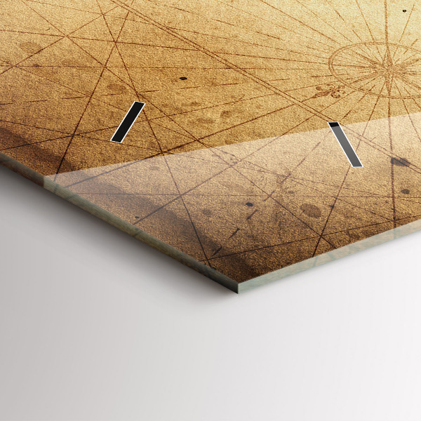 Orologio rettangolare Mappa del vecchio mondo