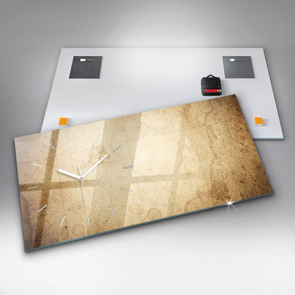 Orologio rettangolare Mappa del vecchio mondo