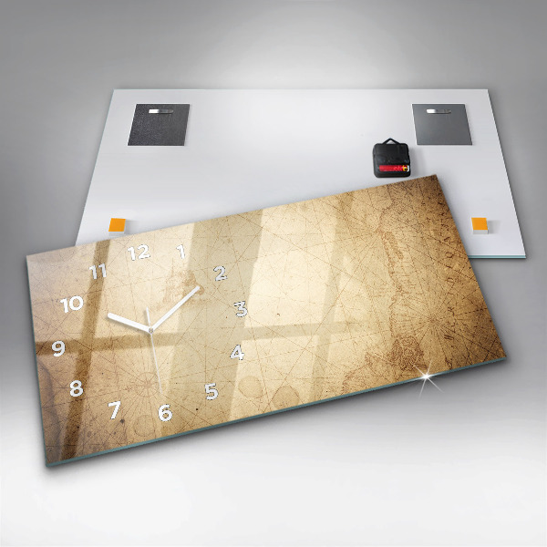 Orologio rettangolare Mappa del vecchio mondo