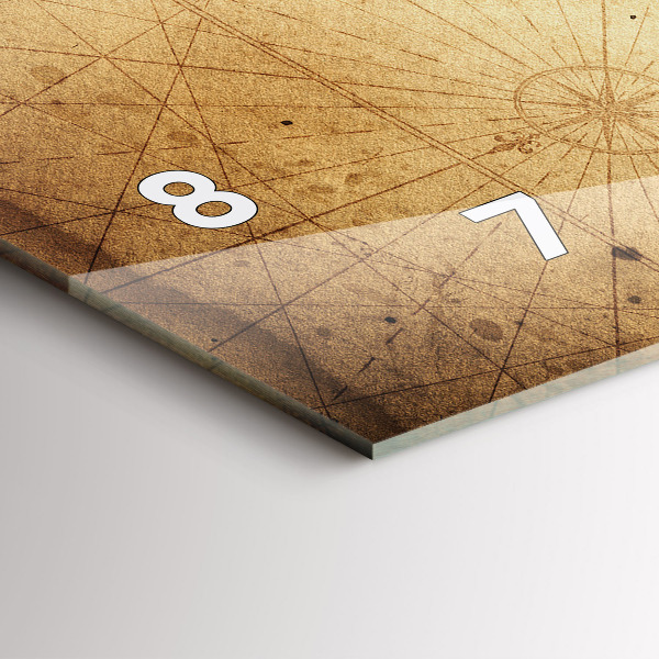 Orologio rettangolare Mappa del vecchio mondo