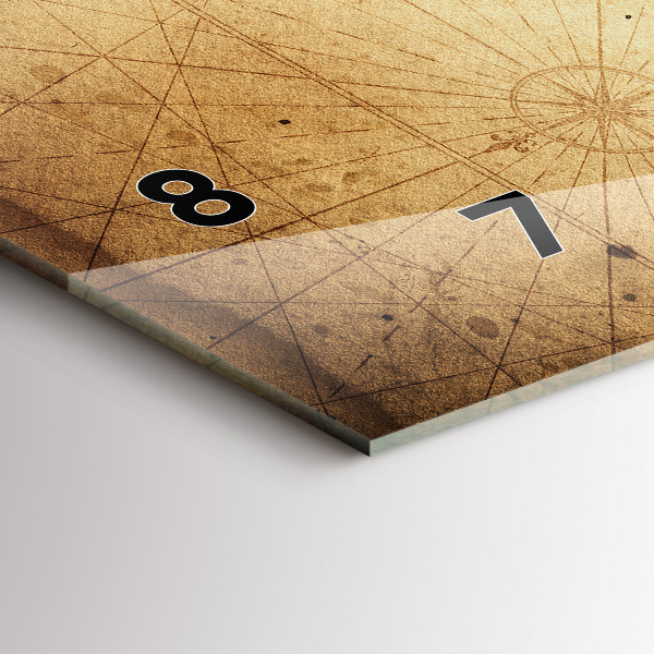 Orologio rettangolare Mappa del vecchio mondo