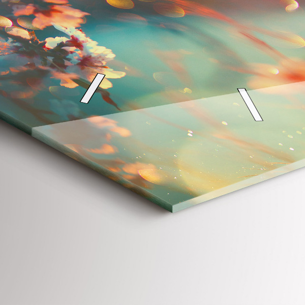 Orologio rettangolare Fiori primaverili