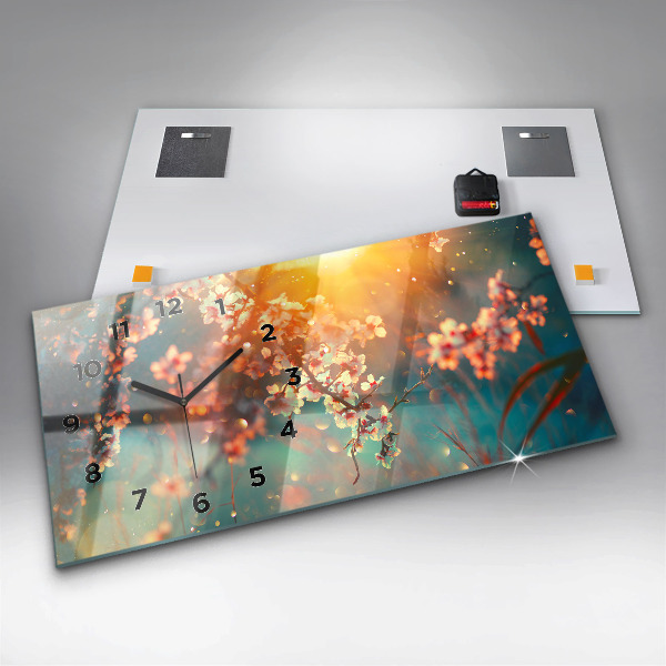 Orologio rettangolare Fiori primaverili