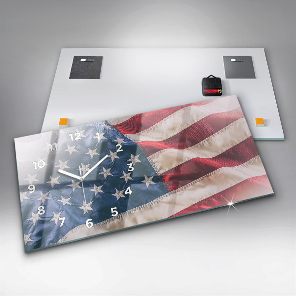 Orologio rettangolare bandiera americana