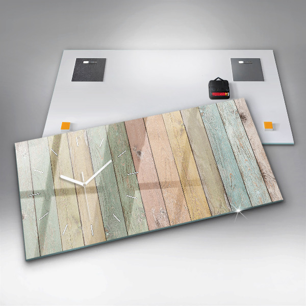 Orologio rettangolare Tavole colorate