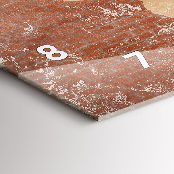 Orologio rettangolare Mappa del mondo su mattone