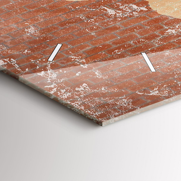 Orologio rettangolare Mappa del mondo su mattone