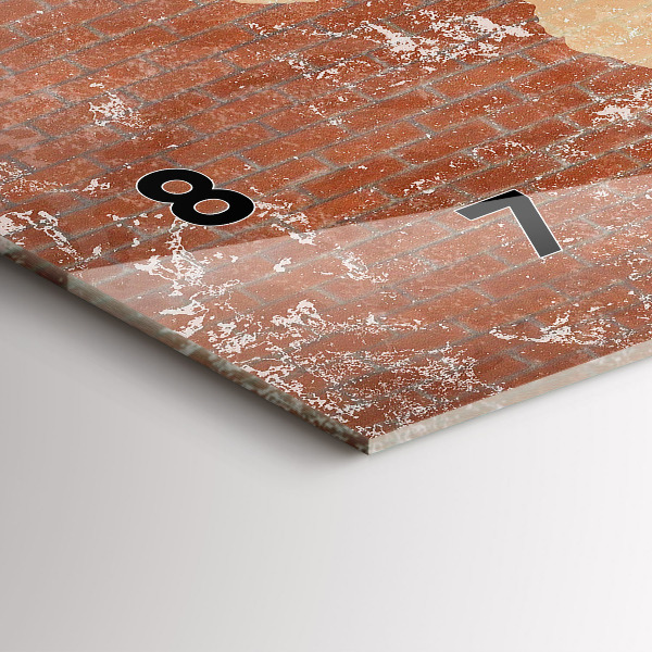 Orologio rettangolare Mappa del mondo su mattone