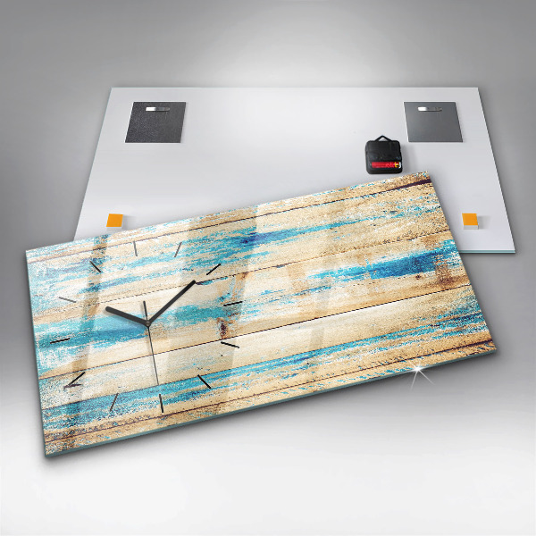 Orologio rettangolare Legno graffiato