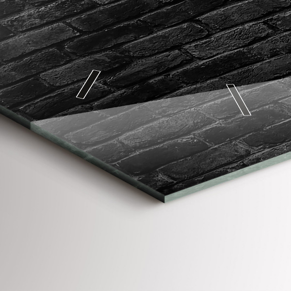 Orologio rettangolare Muro di mattoni scuri