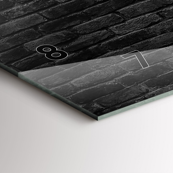 Orologio rettangolare Muro di mattoni scuri