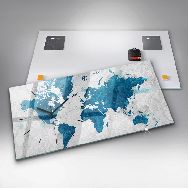 Orologio rettangolare Mappa del mondo