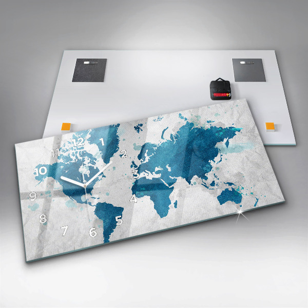 Orologio rettangolare Mappa del mondo