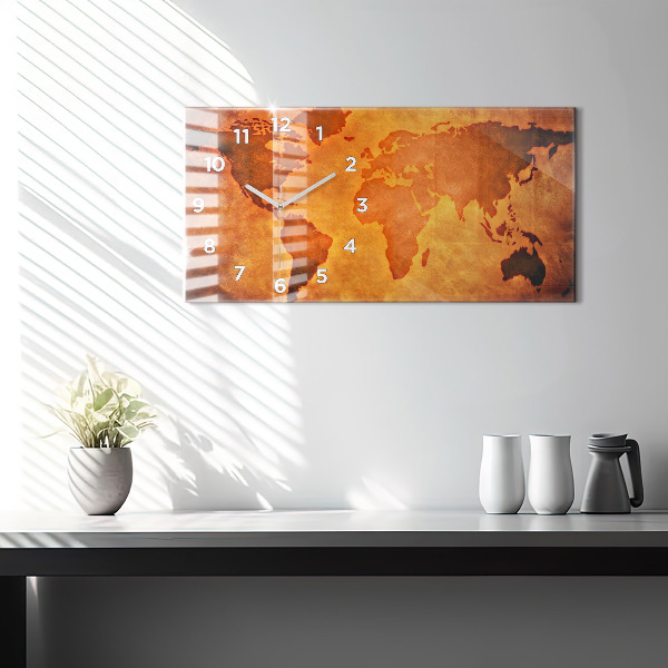 Orologio rettangolare Grande mappa del mondo