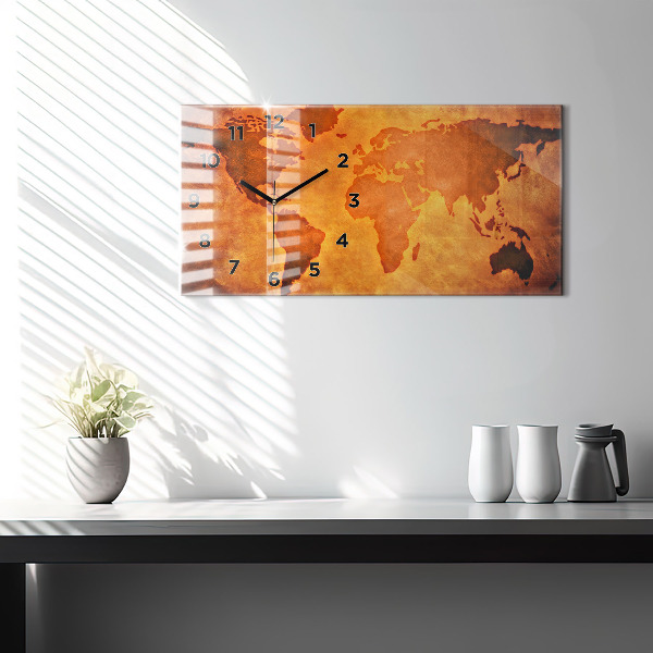 Orologio rettangolare Grande mappa del mondo