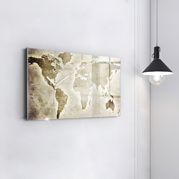 Orologio rettangolare Mappa del mondo