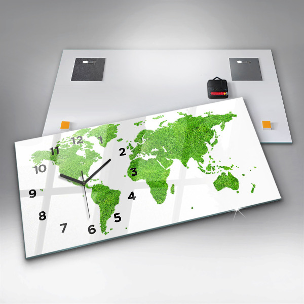 Orologio rettangolare Mappa dell'erba verde