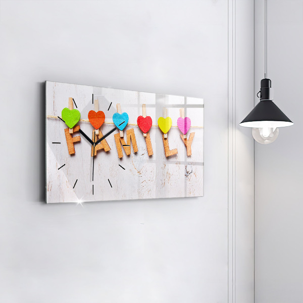 Orologio rettangolare La famiglia delle iscrizioni