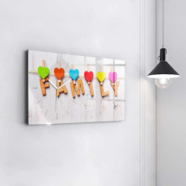 Orologio rettangolare La famiglia delle iscrizioni