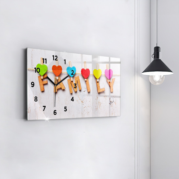 Orologio rettangolare La famiglia delle iscrizioni