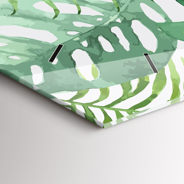 Orologio rettangolare Foglie verdi