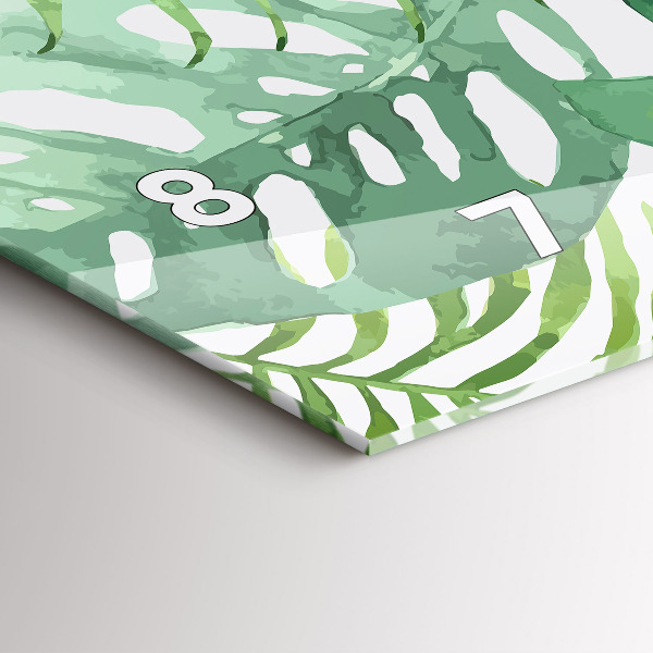 Orologio rettangolare Foglie verdi