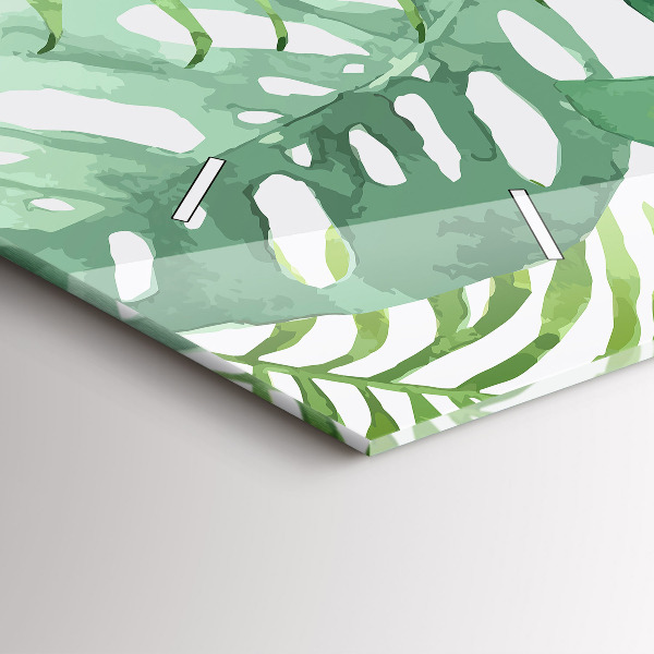 Orologio rettangolare Foglie verdi