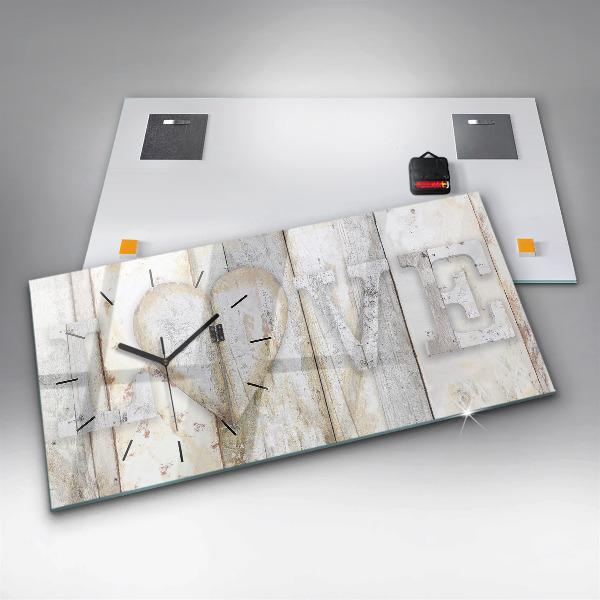 Orologio rettangolare L'iscrizione amore